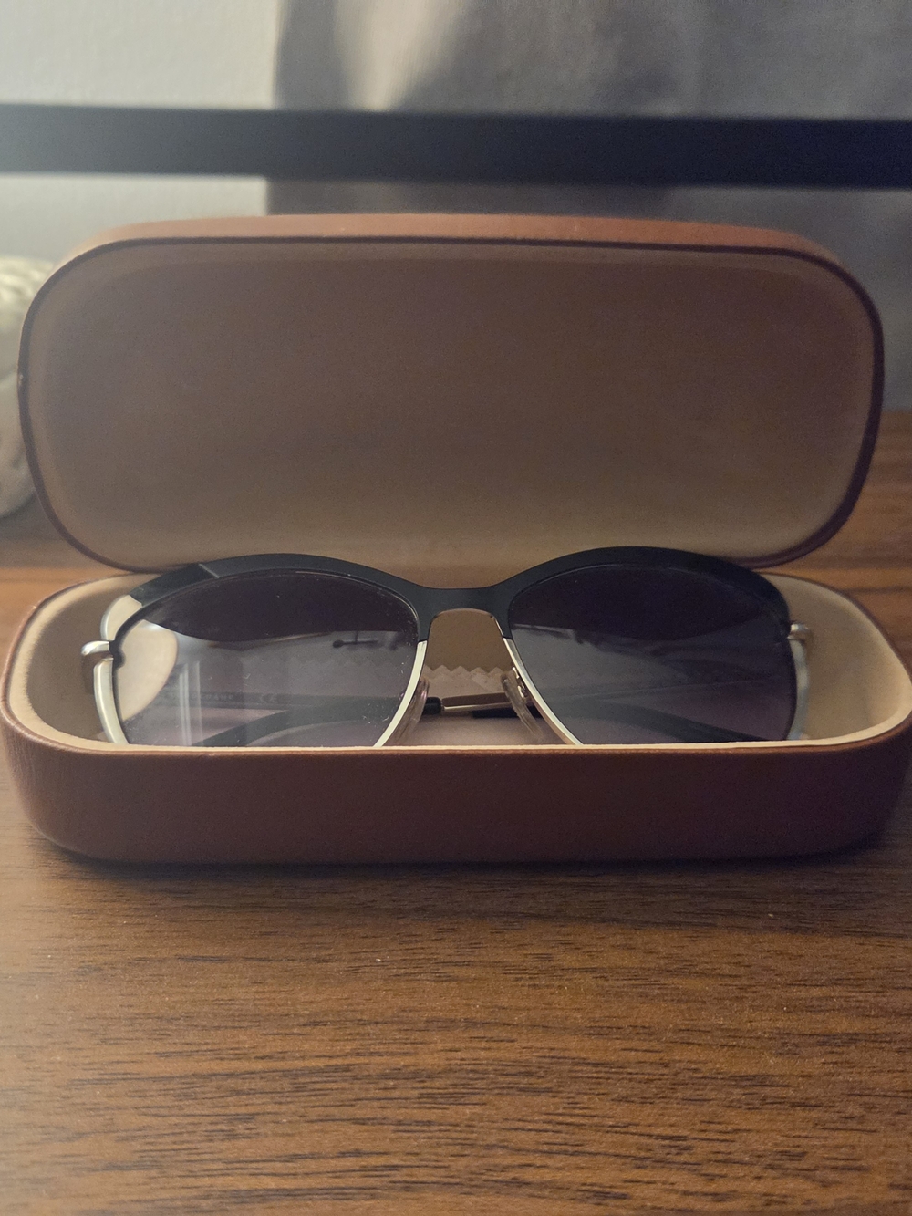 Longchamp Classic Black & Silver Women's Sunglasses